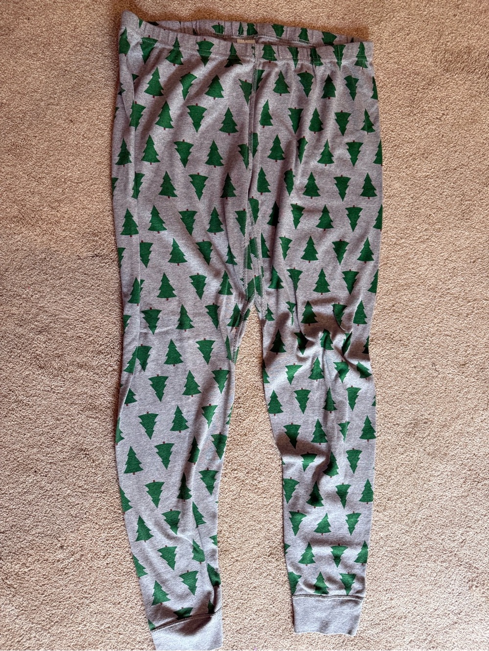 Hanna Andersson Grey Pants with Green Tree Print